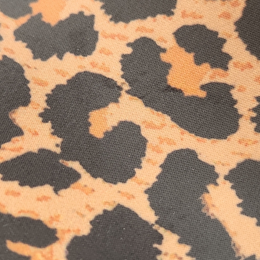 Deltan Dressy Sandals 10 Brown Satin Amayah Leopard Print Black Rosette New $110 - Picture 12 of 15